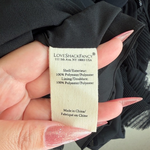 LOVESHACKFANCY Callaia Dress in Black - Picture 13 of 13